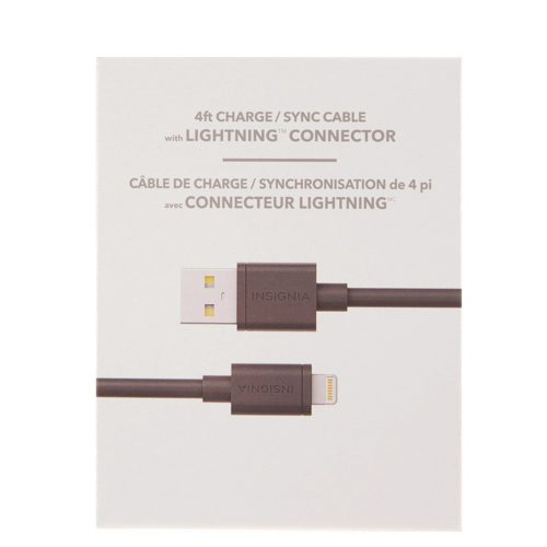Câble USB Lightning 1,2 m (4 pi) d'Insignia certifié MFi d'Apple - Noir - Image 2