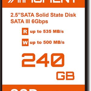 MMOMENT SSD interne MS12 SATA III 2,5" 240 Go – jusqu'à 550 Mo/s