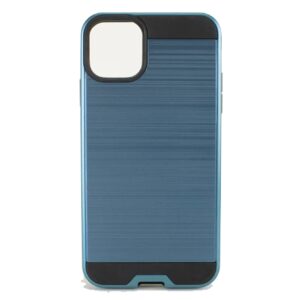 Apple iPhone 12 Mini - Slim Sleek Brush Metal Case - Bleu Métalique