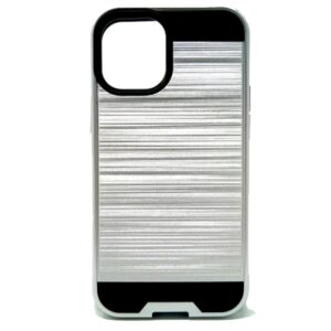 Apple iPhone 12 Mini - Slim Sleek Brush Metal Case -Silver