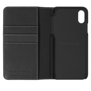 Étui à rabat en cuir véritable pour Apple iPhone X / Xs *k