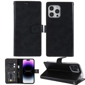 GOOSPERY BLUE MOON Crazy Horse Texture Leather Phone Case For iPhone 15 Pro Max