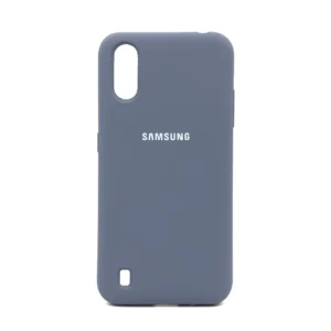 Étui en silicone gris pour Samsung A01