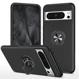 Hybrid Shock Absorbing Case with Kickstand for Google Pixel 8 Pro – Black